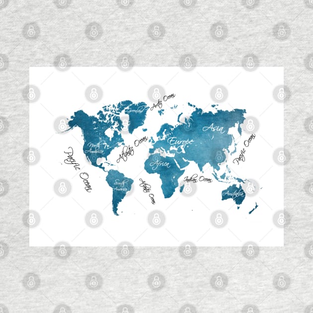 world map blue #map #worldmap by JBJart